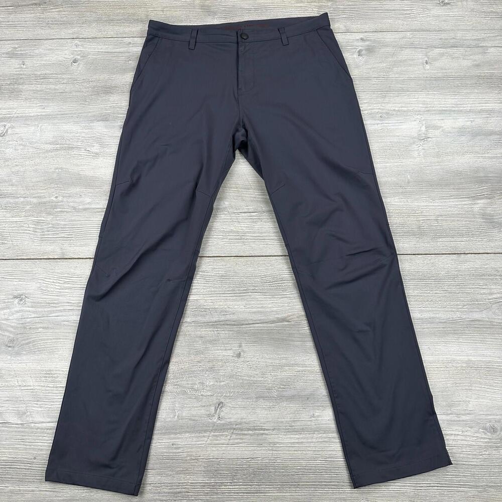 Rhone Performance Pants Mens 35 Fits 36x32 Blue/Gray Golf Dress Commuter